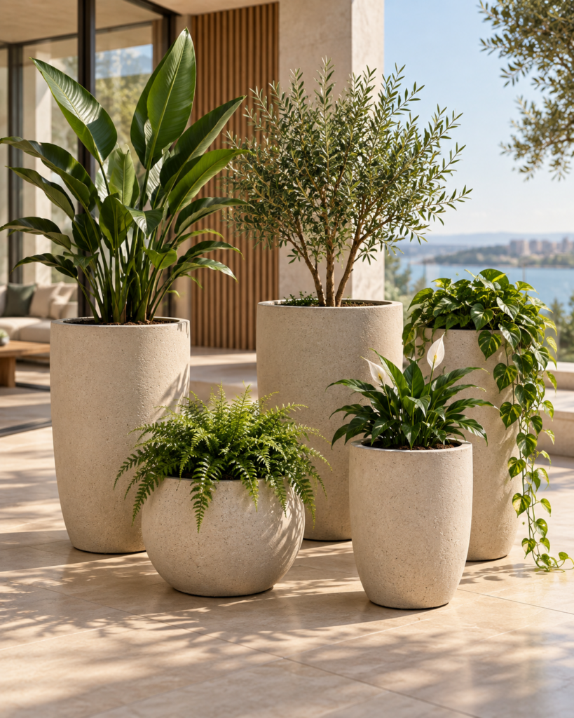 Luxe plantenbakken uit de collectie van Green Horizon Imports