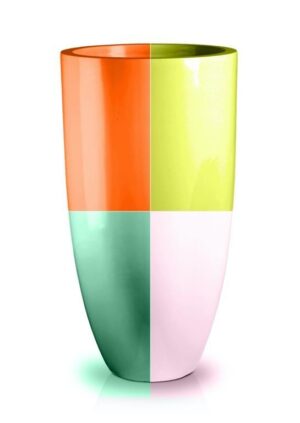 Buitenplantenbak Fiberglass – Ø 55 cm / H 100 cm – RAL-kleur naar keuze